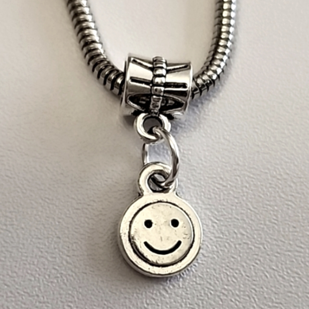 Smiley Charm compatable with   Pandora Systems